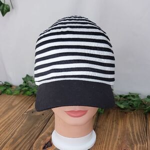 Collectioneighteen. Black and White Striped Ball Cap. OSFA. Like New